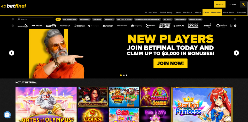 Betfinal casino bonuses