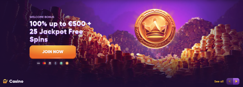 Kingmaker Casino welcome bonus